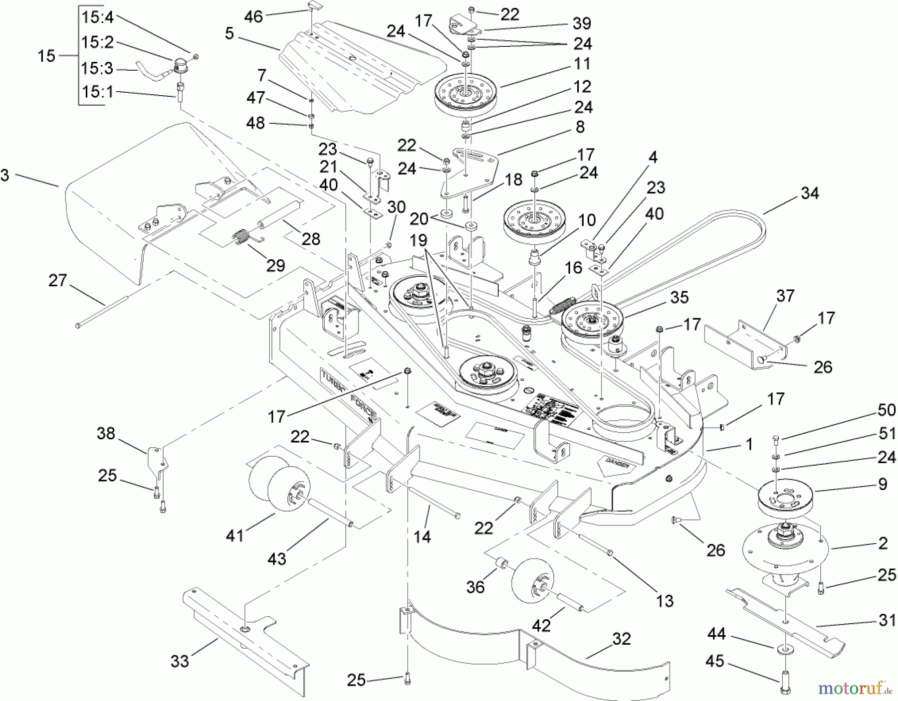  Zerto-Turn Mäher 74417CP (Z453) - Toro Z Master Mower, 48