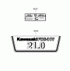 Zerto-Turn Mäher 74441 (Z450) - Toro Z Master Mower, 48" TURBO FORCE Side Discharge Deck (SN: 280000001 - 280999999) (2008) Spareparts LABEL ASSEMBLY KAWASAKI FH641V-DS19-R