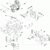 Zerto-Turn Mäher 74445 (Z400) - Toro Z Master Mower, 52" TURBO FORCE Side Discharge Deck (SN: 310000001 - 310999999) (2010) Spareparts ENGINE, CLUTCH AND MUFFLER ASSEMBLY