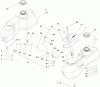 Zerto-Turn Mäher 74445 (Z400) - Toro Z Master Mower, 52" TURBO FORCE Side Discharge Deck (SN: 310000001 - 310999999) (2010) Spareparts FUEL SYSTEM ASSEMBLY