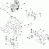 Zerto-Turn Mäher 74450TE (Z400) - Toro Z Master Mower, 122cm TURBO FORCE Side Discharge Deck (SN: 290000001 - 290999999) (2009) Spareparts ENGINE, CLUTCH AND MUFFLER ASSEMBLY