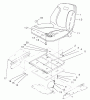 Zerto-Turn Mäher 74804TE (Z350) - Toro Z Master, 122cm Mower and Bagger (SN: 220000001 - 220999999) (2002) Spareparts SEAT ASSEMBLY