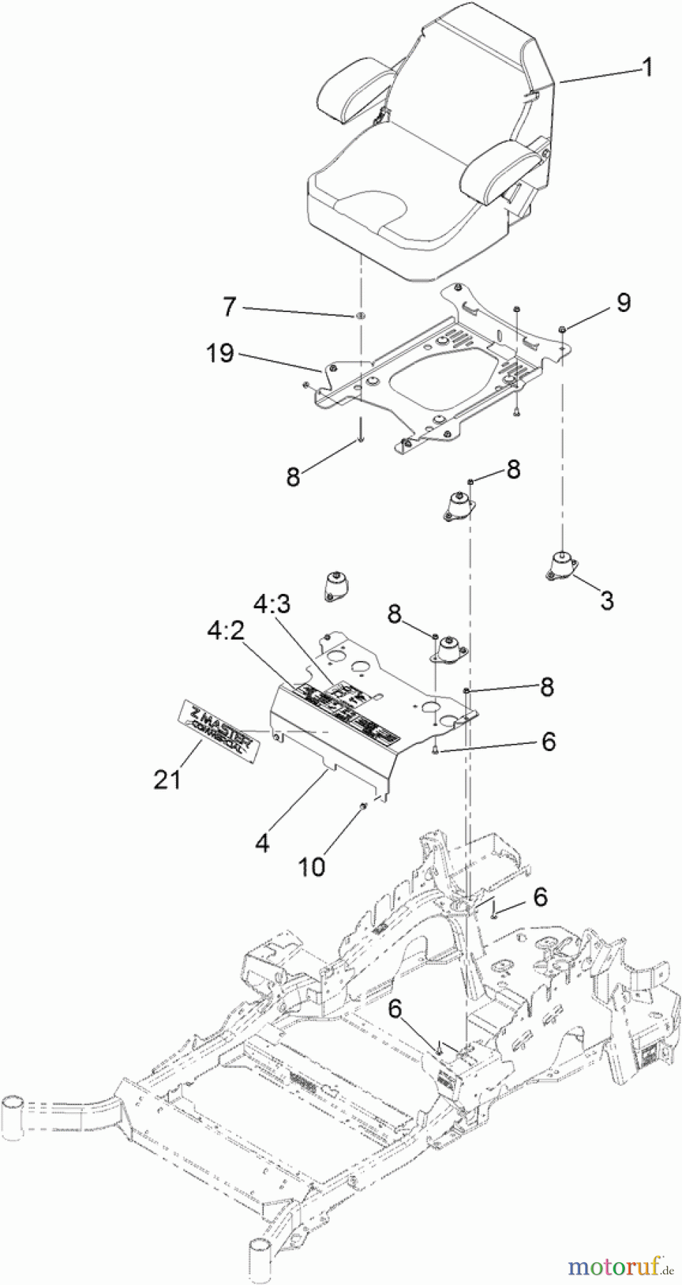  Zerto-Turn Mäher 74901CP - Toro Z Master G3 Riding Mower, 48