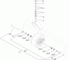 Zerto-Turn Mäher 74915 - Toro Z Master G3 Riding Mower, 60" TURBO FORCE Side Discharge Deck (SN: 290000001 - 290999999) (2009) Spareparts CASTER WHEEL AND FORK ASSEMBLY