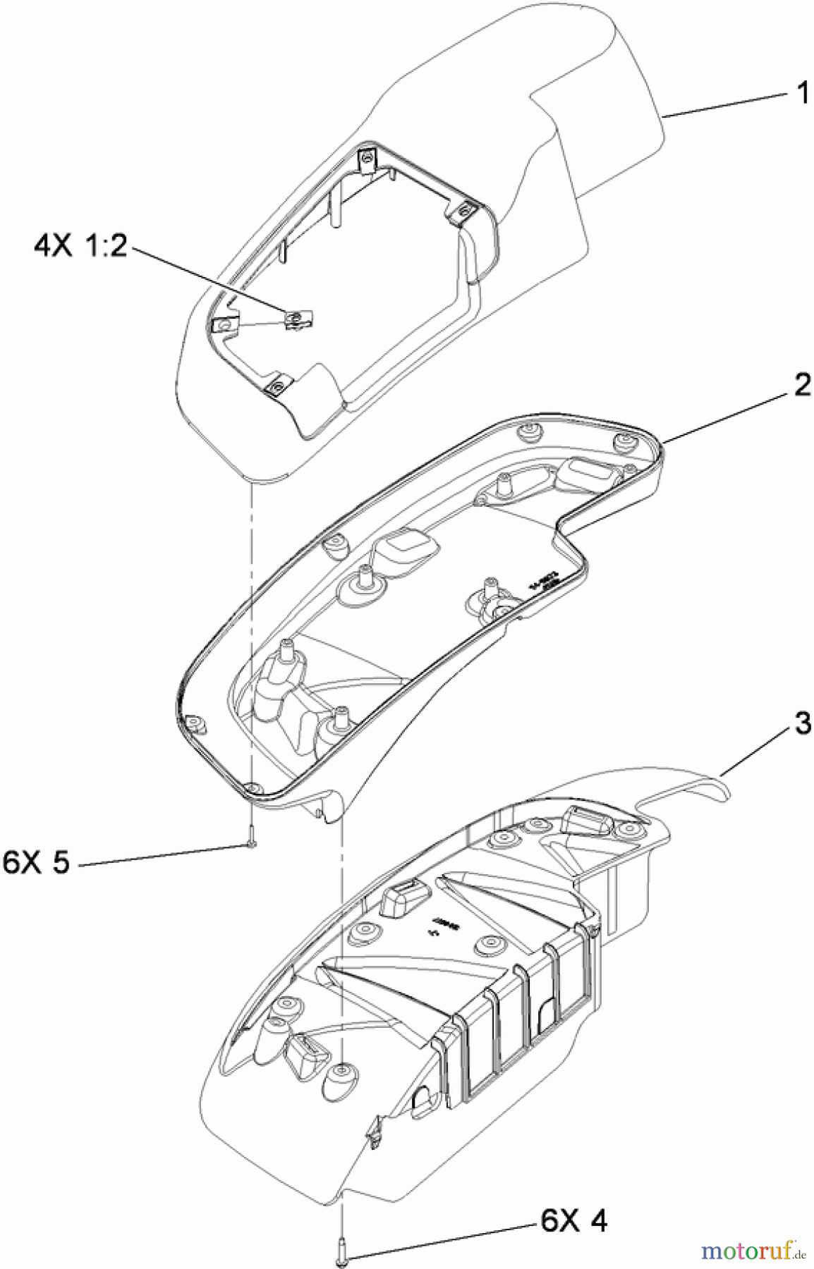  Zerto-Turn Mäher 74923TE - Toro Z Master G3 Riding Mower, 132cm TURBO FORCE Side Discharge Deck (SN: 290000001 - 290999999) (2009) RH CONSOLE ASSEMBLY NO. 115-7402