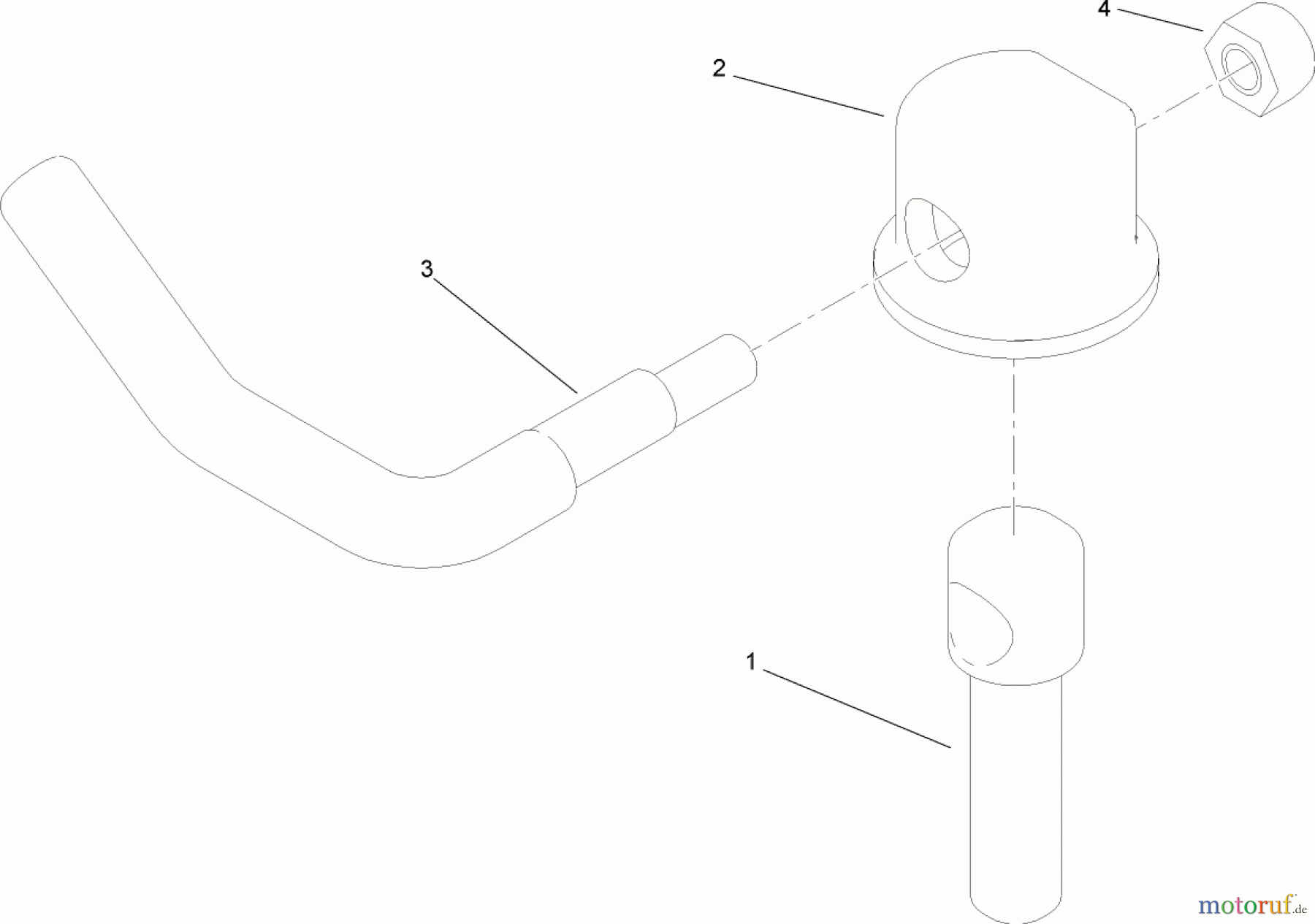  Zerto-Turn Mäher 74923TE - Toro Z Master G3 Riding Mower, 132cm TURBO FORCE Side Discharge Deck (SN: 310000001 - 310999999) (2010) LEVER ASSEMBLY NO. 107-1664