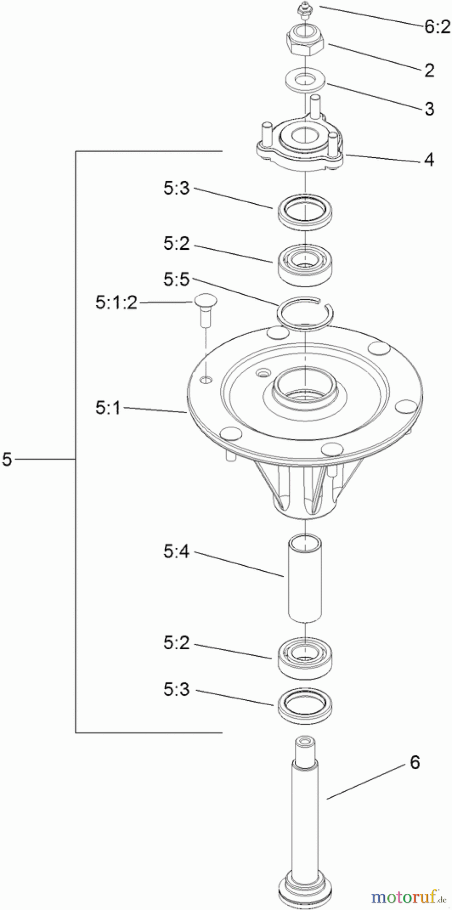  Zerto-Turn Mäher 74923TE - Toro Z Master G3 Riding Mower, 132cm TURBO FORCE Side Discharge Deck (SN: 311000001 - 311999999) (2011) SPINDLE ASSEMBLY NO. 119-8560