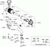 Zerto-Turn Mäher 74927 - Toro Z Master G3 Riding Mower, 72" TURBO FORCE Side Discharge Deck (SN: 290000001 - 290999999) (2009) Spareparts AIR FILTER AND MUFFLER ASSEMBLY KAWASAKI FX801V-AS04