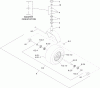 Zerto-Turn Mäher 74954 - Toro Z Master Commercial 3000 Series Riding Mower, 60" TURBO FORCE Side Discharge Deck (SN: 313000001 - 313999999) (2013) Spareparts FORK AND CASTER WHEEL ASSEMBLY