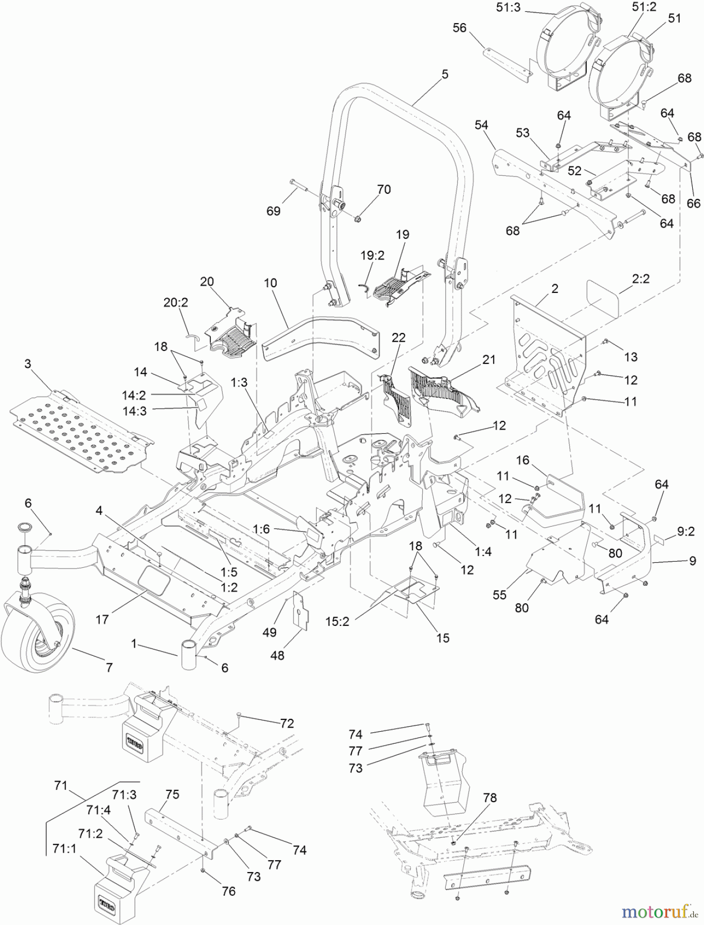  Zerto-Turn Mäher 74977 - Toro Z Master G3 Riding Mower, 72