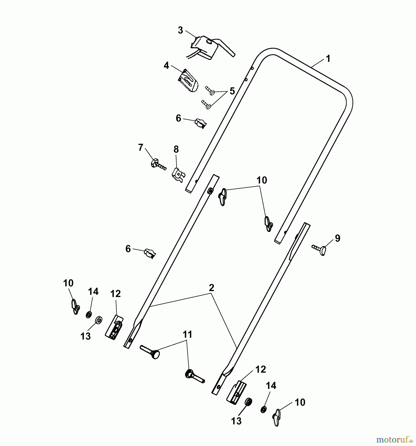  Wolf-Garten Electric verticutter UV 28 EV 3615003 Series A  (2003) Handle