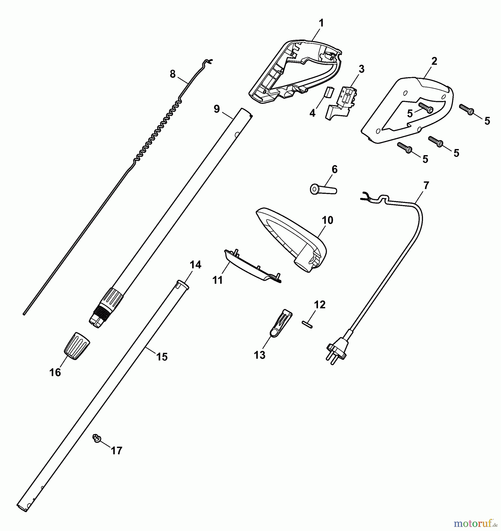  Wolf-Garten Electric trimmer GT 840 7130000 Series C  (2006) Handle