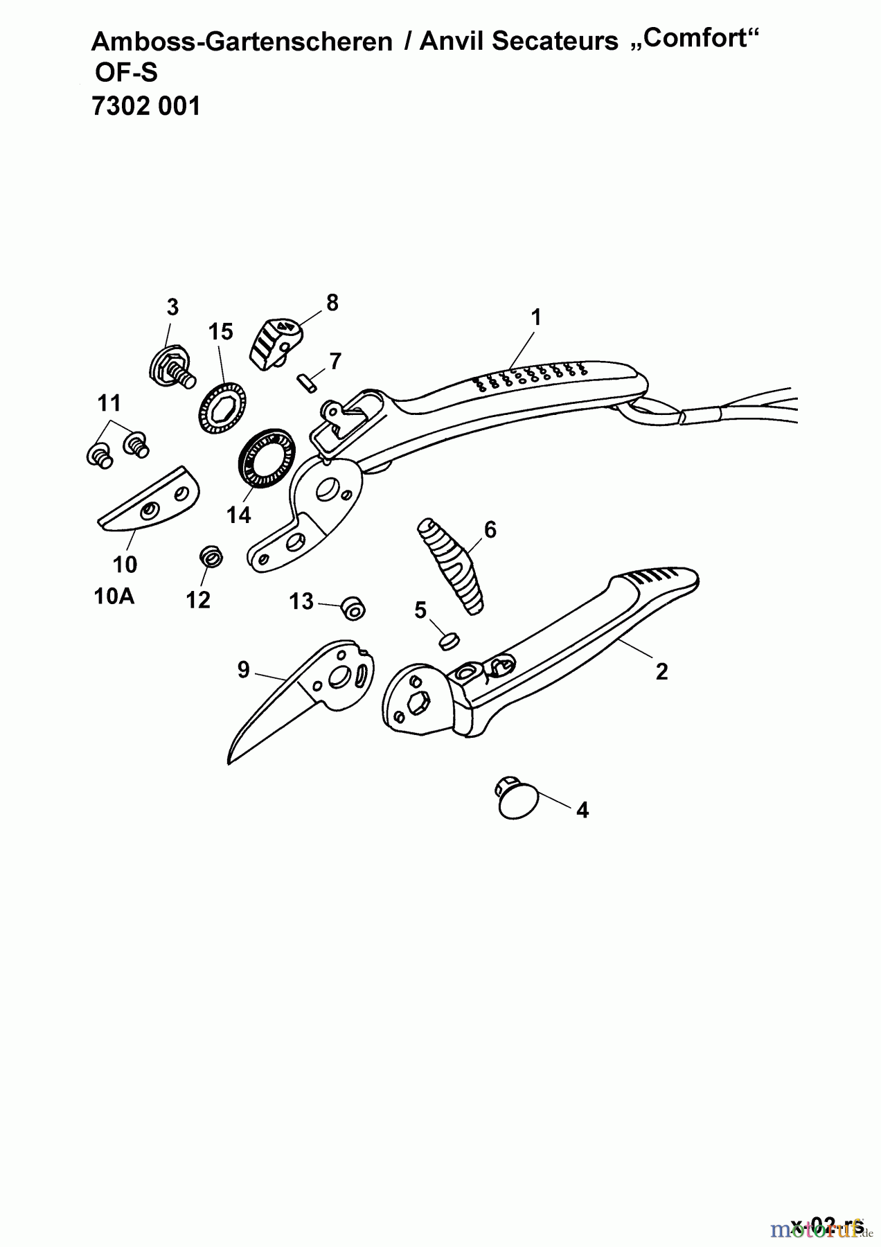  Wolf-Garten Secateurs (Anvil) OF-S 7302001  (2003) Basic machine